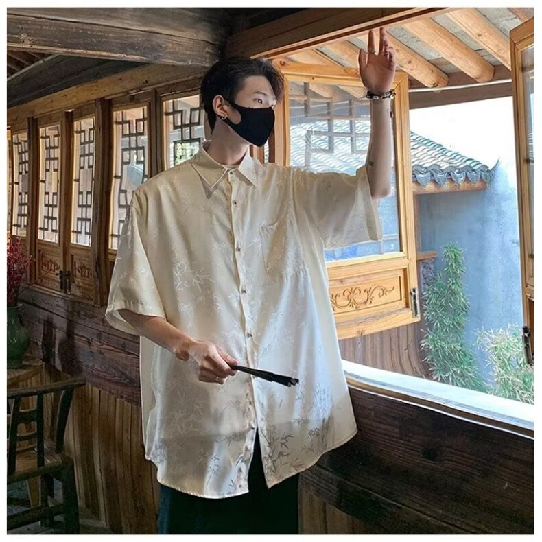 新中式男士短袖夏季2024新款CX016P48,男装T恤,星座1116-2