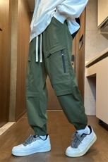 港风休闲裤冲锋裤伞兵裤宽松运动裤拖地裤束脚裤男KP833P50，男装休闲裤，星座1204-3