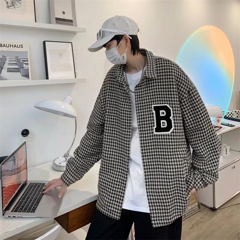 潮流夹克潮男春季千鸟格夹克H128P57,男装夹克,星座1116-2