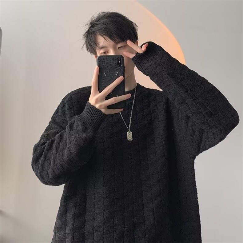 美式圆领毛衣男慵懒风休闲针织衫CZ01P48,男装针织衫/毛衣,星座1116-2