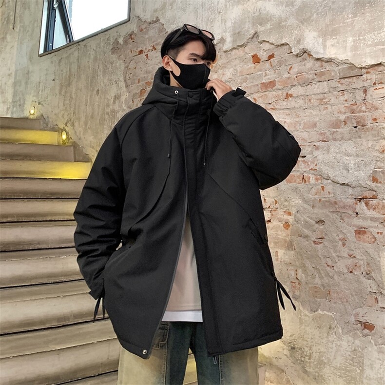 港风冬季工装连帽防寒保暖白鸭绒羽绒服大衣外套A406Y93657P228，男装羽绒服，星座309（原A406）