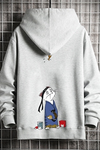 KS21014-P38 加绒款-P43 连帽开衫卫衣男运动外套大码班服 网格图片