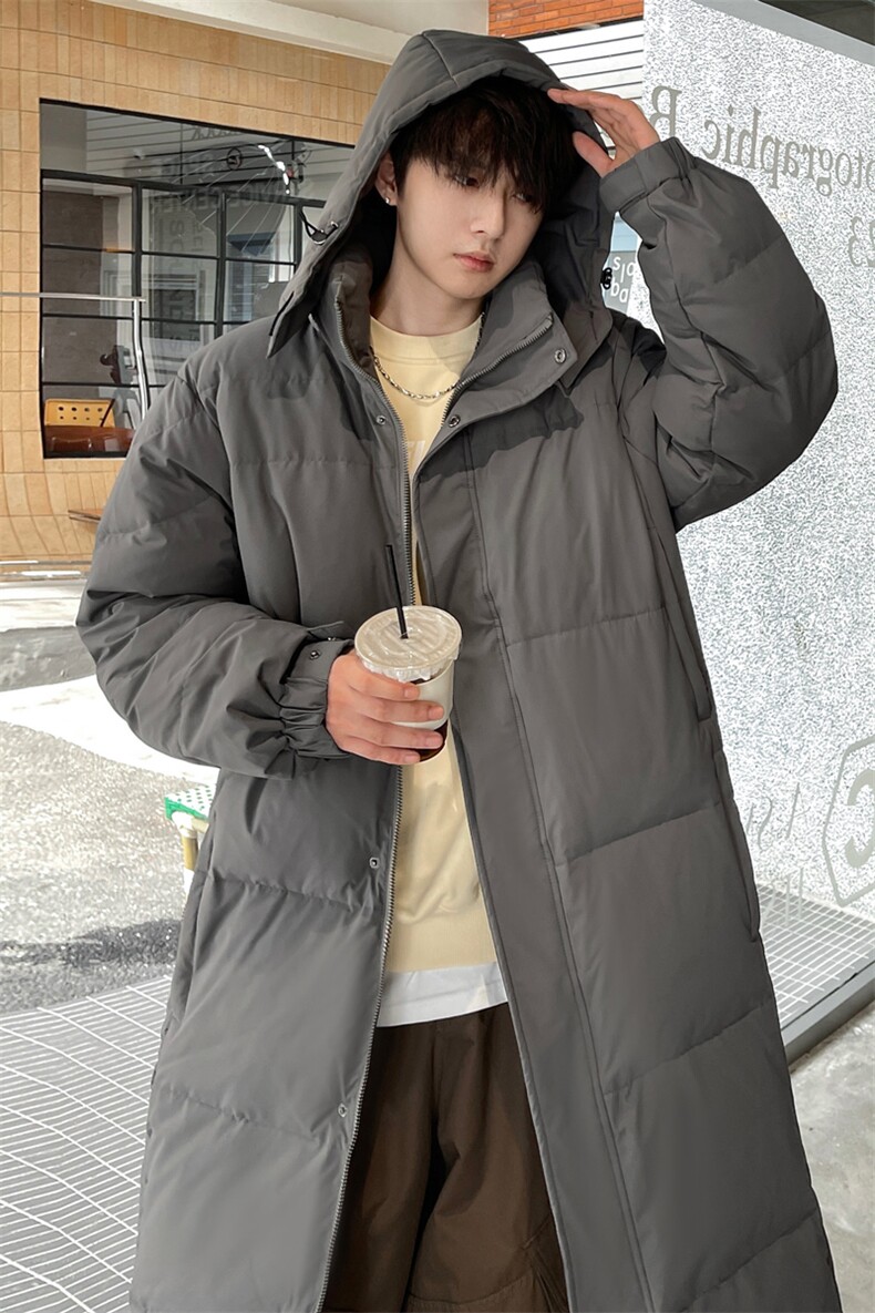 情侣羽绒服男冬季新款港风宽松连帽长款保暖外套YR921-P190,男装羽绒服,星座214-3