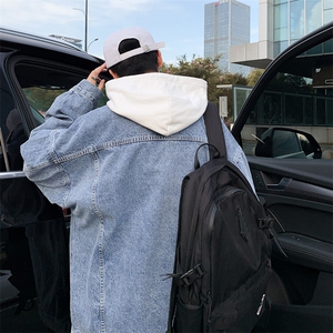 2024春季港风中性男女夹克牛仔衣 H001 P75控98图片