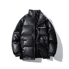 1白底鳄鱼纹手塞棉大码M-5XL夹克PU皮棉服外套男8507P120控158，男装夹克，星座226-2