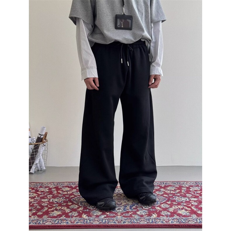 网图老钱风立体解构内弧裤型cleanfit休闲裤卫裤CK798/特P45,男装休闲裤,电商B350