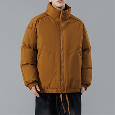 现货冬季美式休闲加厚雪山外套夹克立领纯色三防户外工装棉服，男装夹克，电商A486-1