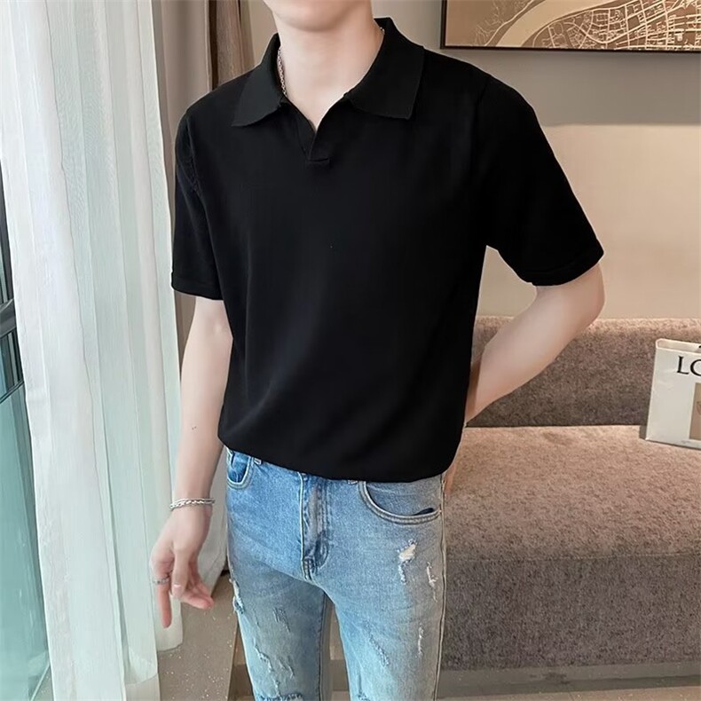 男短袖T恤韩版潮流夏季新款简约男装翻领polo衫半袖上衣MAA25-P42图片