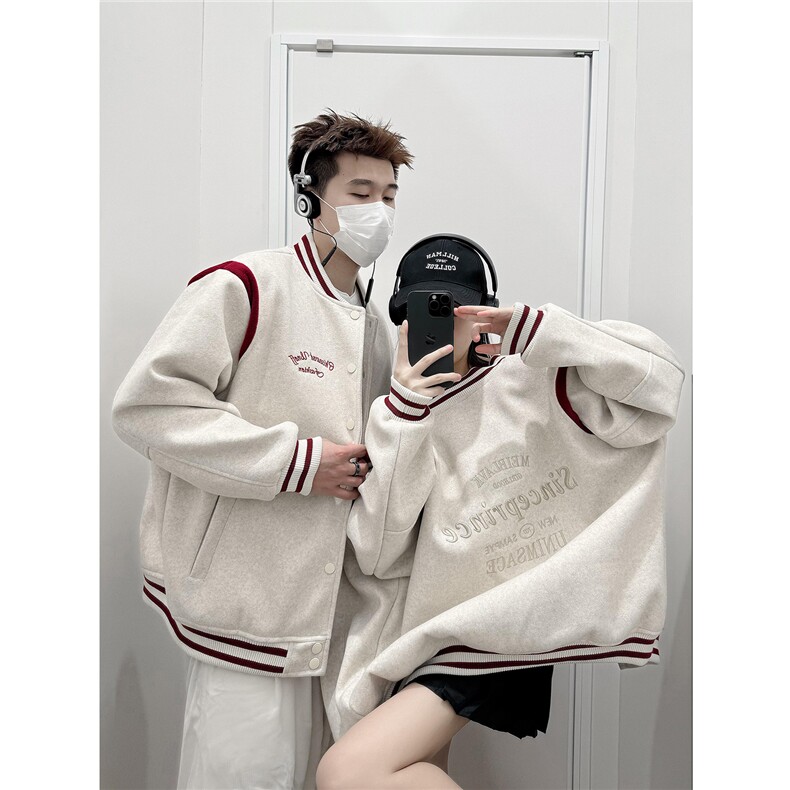 （直播）美式复古棒球服潮牌毛呢夹克外套1015-JK113-P125,男装夹克,四季星座1015