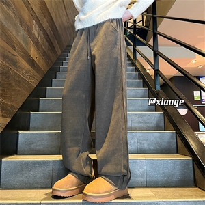 XZ616 秋冬加绒加厚灯芯绒侧边折边复古休闲长裤 TY1173 P65控88图片