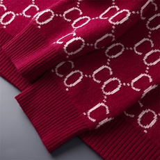 2025年秋季新款百搭男士提花圆领长袖羊毛衫，男装羊毛衫，牧绒家园高端店