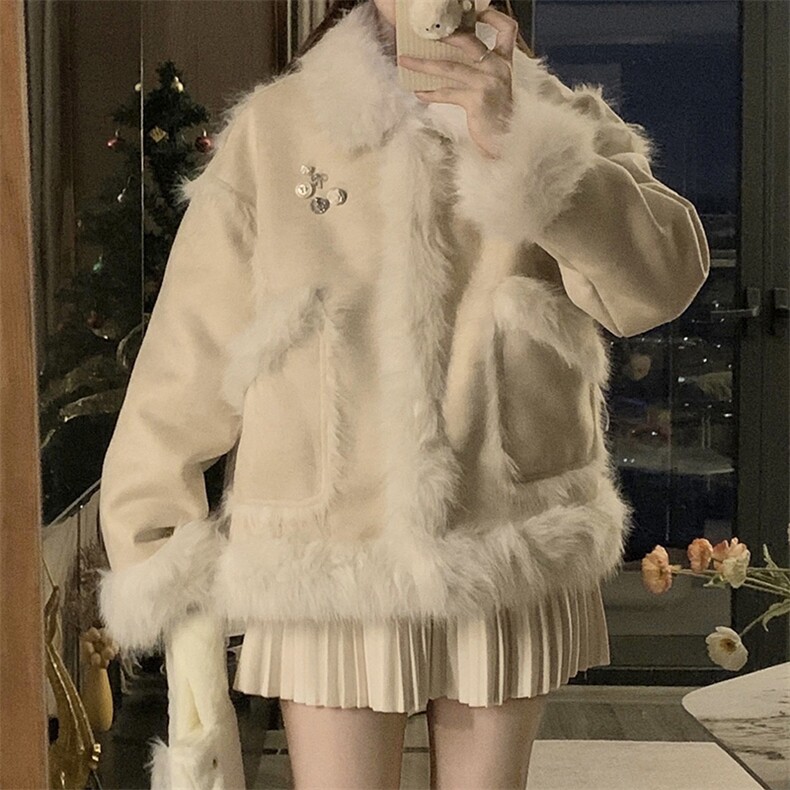 C936-P170羊羔毛拼接外套女秋冬季2025年新款加厚设计感小众棉服,男装棉衣,星座911-2(原星座613-2）