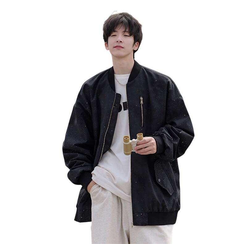 G0123-P72秋季新款日系cityboy满天星立领宽松夹克,男装夹克,星座109