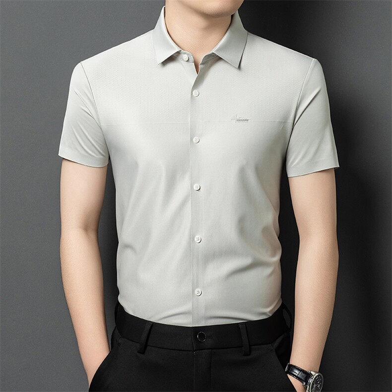 R-ZC5521A夏季新款男士短袖衬衣百搭衬衫商务男装图片