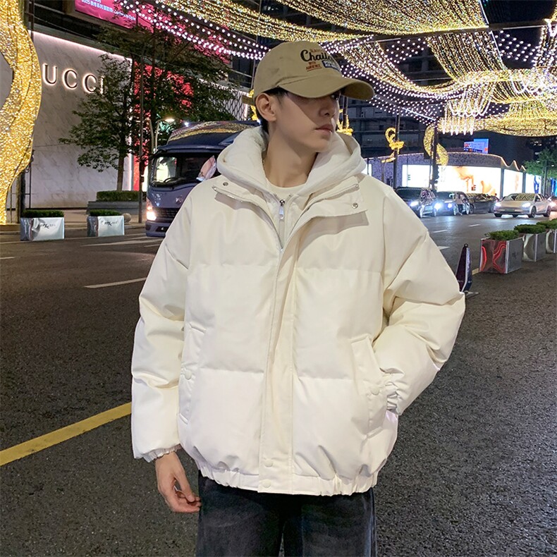 现货假两件pu皮衣棉服外套男冬季新款加厚美式高街棉衣M106-P120，男装皮衣，星座308B-2