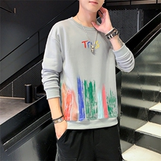 男士卫衣长袖薄款上衣服男装春秋韩版青少年宽松潮流打底衫P25，男装卫衣，星座217-4