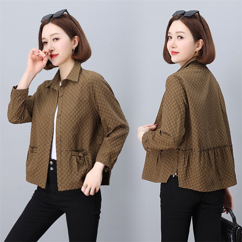 2025春夏新款正品时尚韩版休闲宽松显瘦短款衬衫女气质百搭短外套，女装衬衫，玛其路