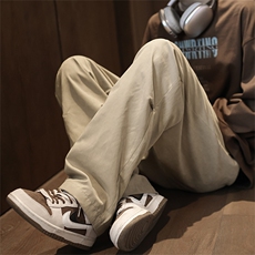 Q2121-TP25控价38秋季新品舒适百搭桃皮绒伞兵裤休闲运动裤子男，男装休闲裤，电商A102-1