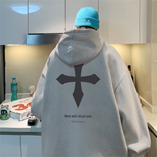 抖音供货、重磅360克现货字母印花连帽卫衣HD019-1-LMWY4465-P35，男装卫衣，电商019-1