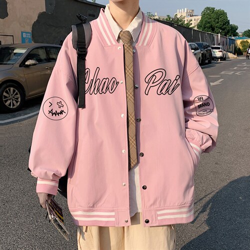 ！2023春季男士棒球服夹克百搭潮牌宽松外套上衣JK505P60图片