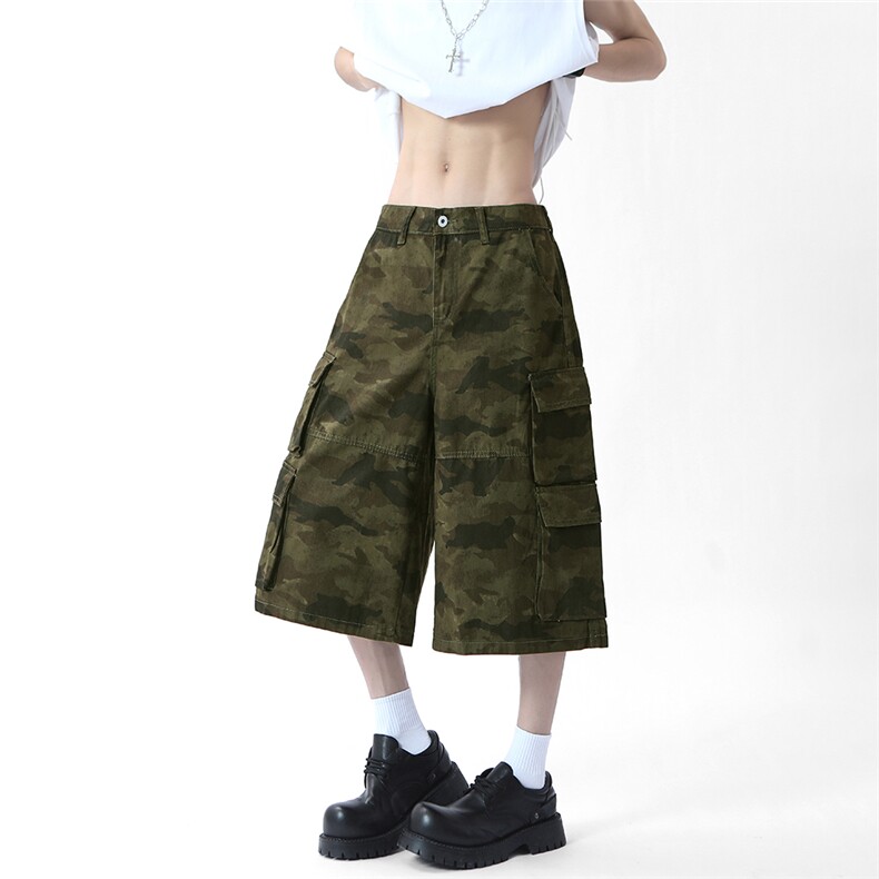 夏季全棉迷彩工装短裤休闲七分裤KZ5103TP68,男装牛仔裤,电商A247