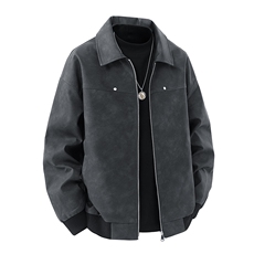 2026春季新款直播品质休闲皮夹克飞行服皮衣男外套PY237-P50，男装夹克，星座1402-1