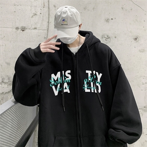 直播品质360克重磅美式印花加厚宽松连帽卫衣开衫外套KS111-特P45图片