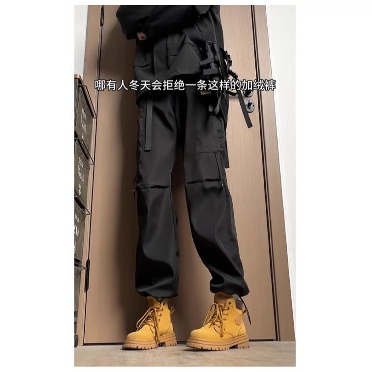 潮休闲裤子加长版高个子男款直筒伞兵冲锋裤抽绳束脚夏季款工装裤,男装工装外套,星座1210-1
