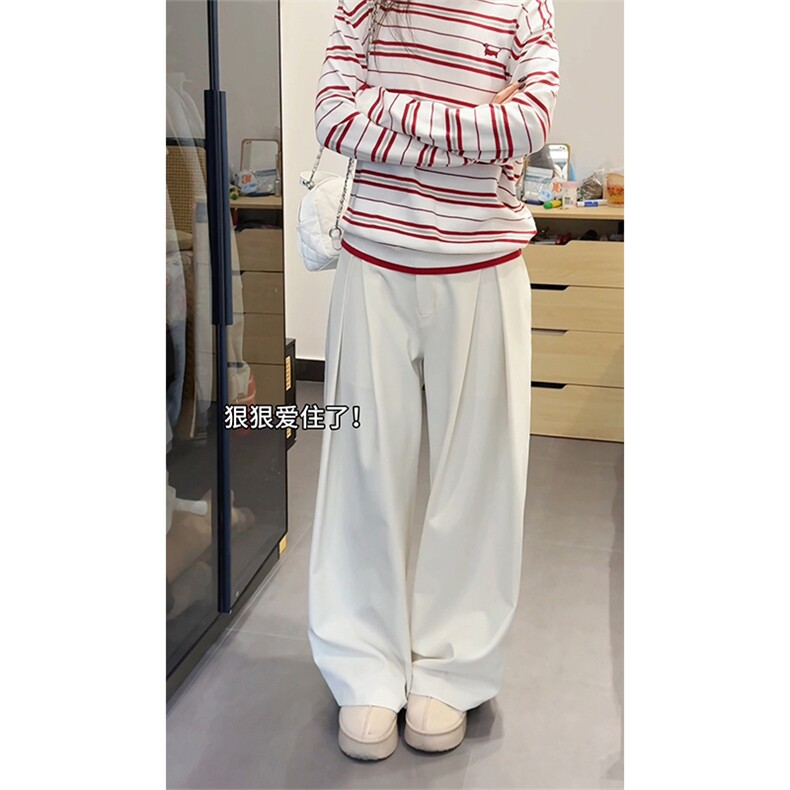 春季薄款褶皱西裤cleanfit潮流垂感休闲长裤男 C62178-TP3569图片