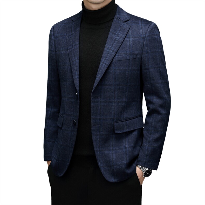 CK5777钱塘2020-2商务休闲简约冬季厚款中年男士毛呢外套P370,男装毛呢大衣,钱塘207-2