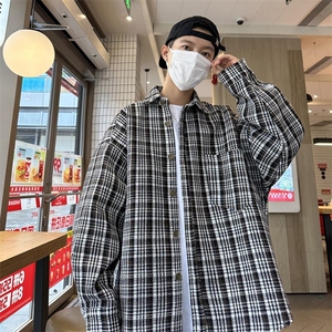 24秋冬 大码长袖翻领衬衫男女休闲百搭痞帅衬衣外套加厚 H223/P50图片