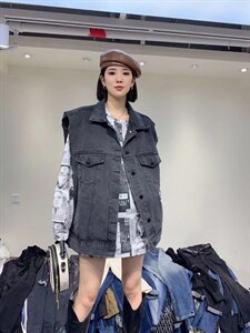 牛仔马甲,女装马夹,韩流星