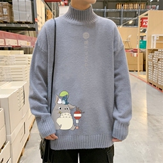 M18152-P45加绒款-P65半高领毛衣男士大码针织衫男毛线衣男，男装针织衫/毛衣，电商A040