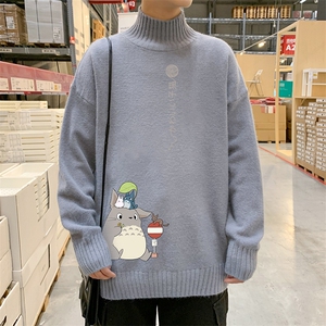 M18152-P45 加绒款-P65半高领毛衣男士大码针织衫男毛线衣男图片