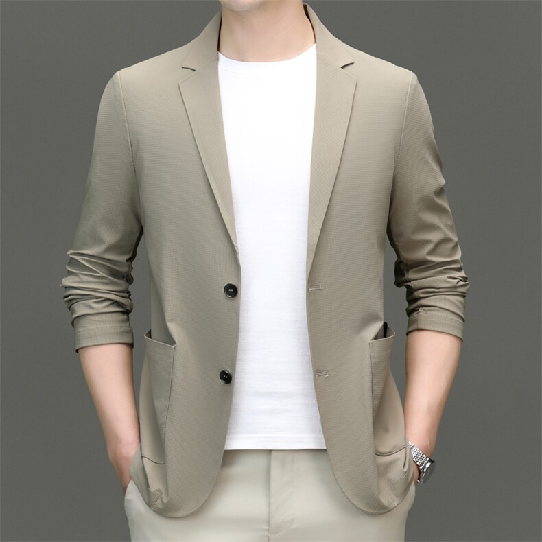 R-DM2401男式2024年秋季新款长袖薄款西服休闲商务便服西装单西,男装西服,电商B360