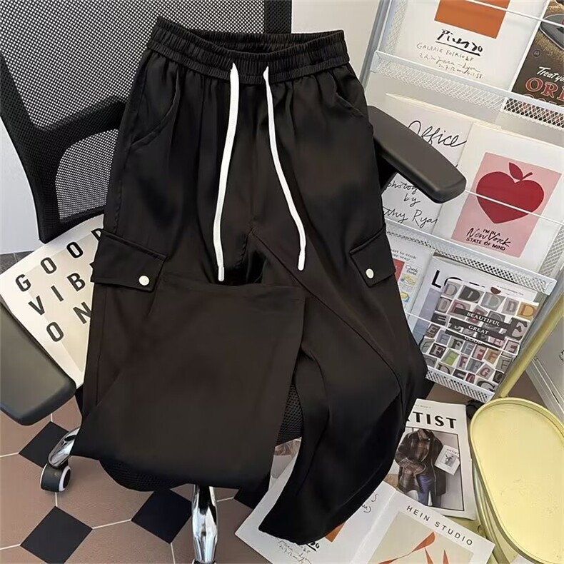 复古工装裤男款潮牌多口袋休闲伞兵裤直筒宽松登山冲锋裤X319/P42,男装工装外套,星座506B