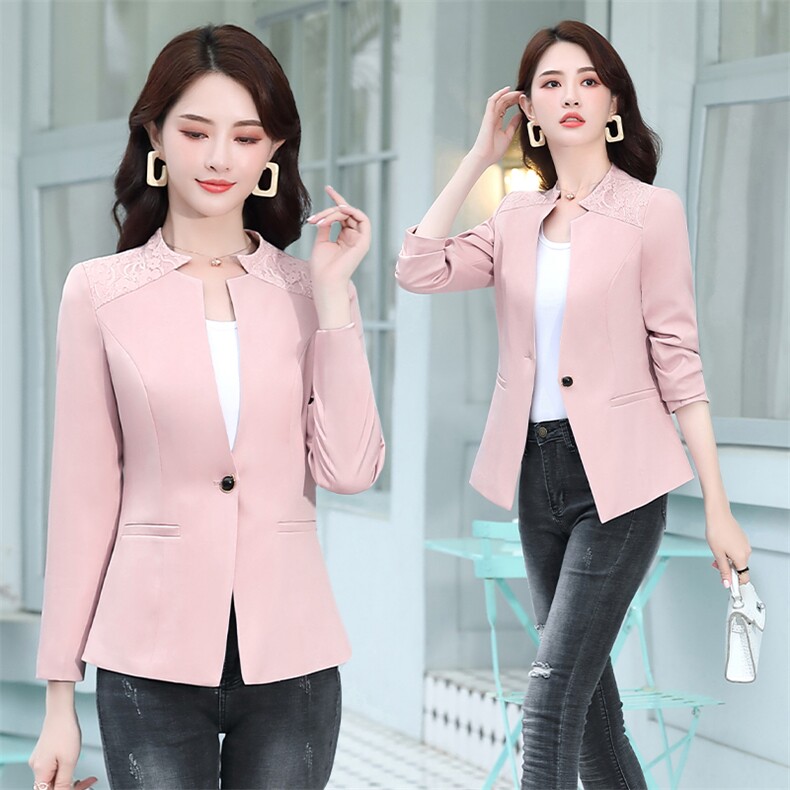 2021年秋季时尚优雅干练显气质有内衬显瘦遮肉短款小外套，女装短外套，臻衣坊