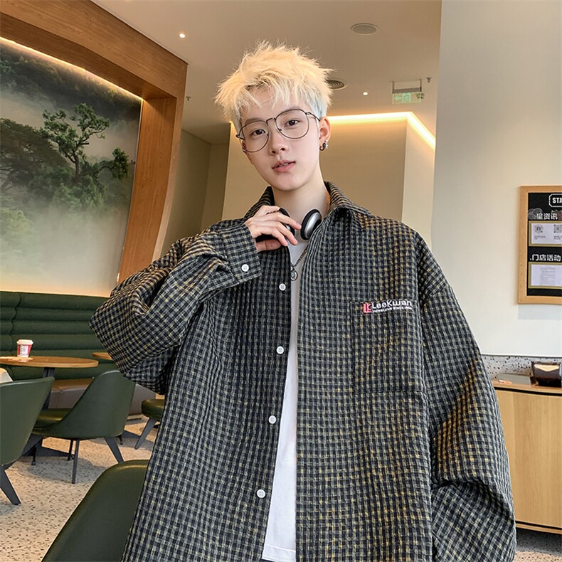 B225-仔仔图-C6602--P63-X79--美式口袋刺绣衬衫--聚酯纤维,男装衬衫,电商B225