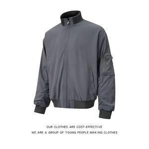 飞行夹克外套男款春秋美式廓形短款工装立领棒球服JK7110-P63图片