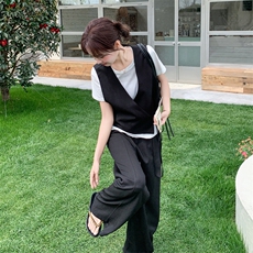 2026年夏季休闲风女三件套，女装套装/套裙，秀美人生