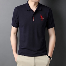 YJ2186男式2023年夏季新款T恤衫男短袖翻领休闲polo体恤P43，男装T恤，电商B360