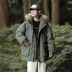 户外2026新品冬季宽松撞色棉服派克服毛领冬装加厚外套D009-P145，男装棉衣，星座717