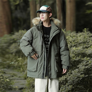 户外2026新品冬季宽松撞色棉服派克服毛领冬装加厚外套D009-P145图片