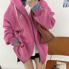 卫衣加绒开衫，女装卫衣/绒衫，寸汐