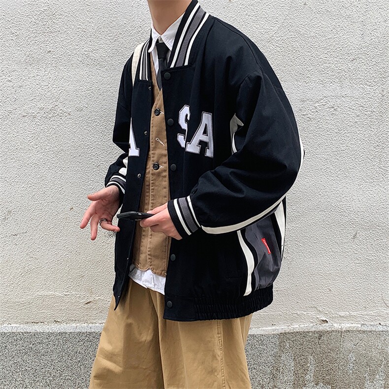 棒球服夹克新款中J性宽松休闲男女外套G110,男装夹克,电商A132（原电商B245）