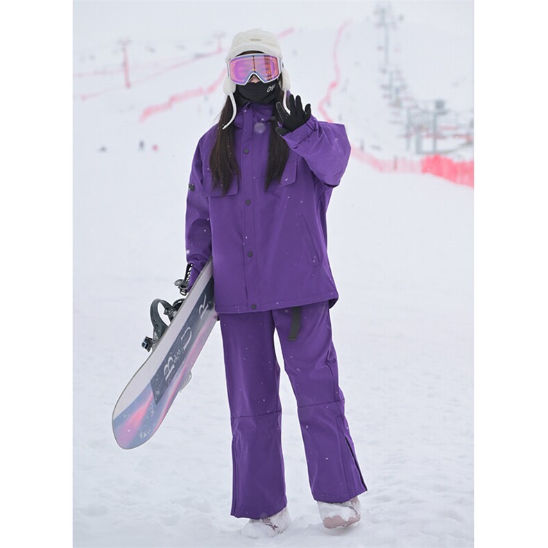 冬防风防水防寒单板双板防风袖保暖连帽滑雪服男女同款HF58-P160,男装棉衣,电商A001-1