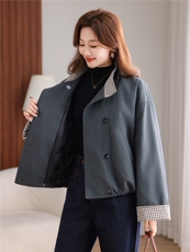 羽绒服派克女冬季风衣短款优雅风保暖百搭外套，女装羽绒服，曼沙奕珂