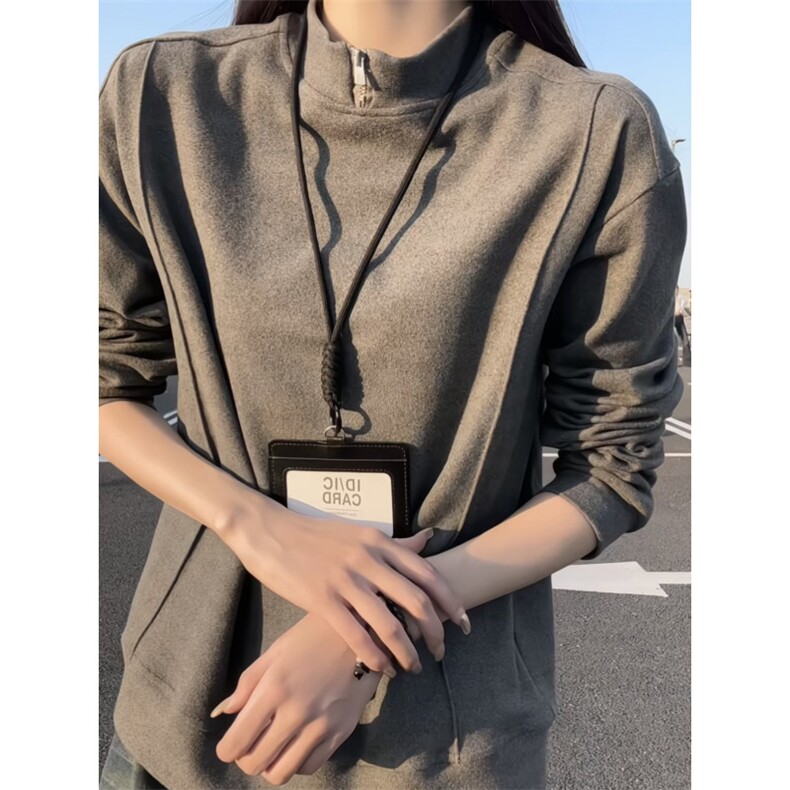 冬季保暖设计感拉链内搭双面德绒打底衫男女潮XZ811A-DR06-特P28,男装T恤,星座811A