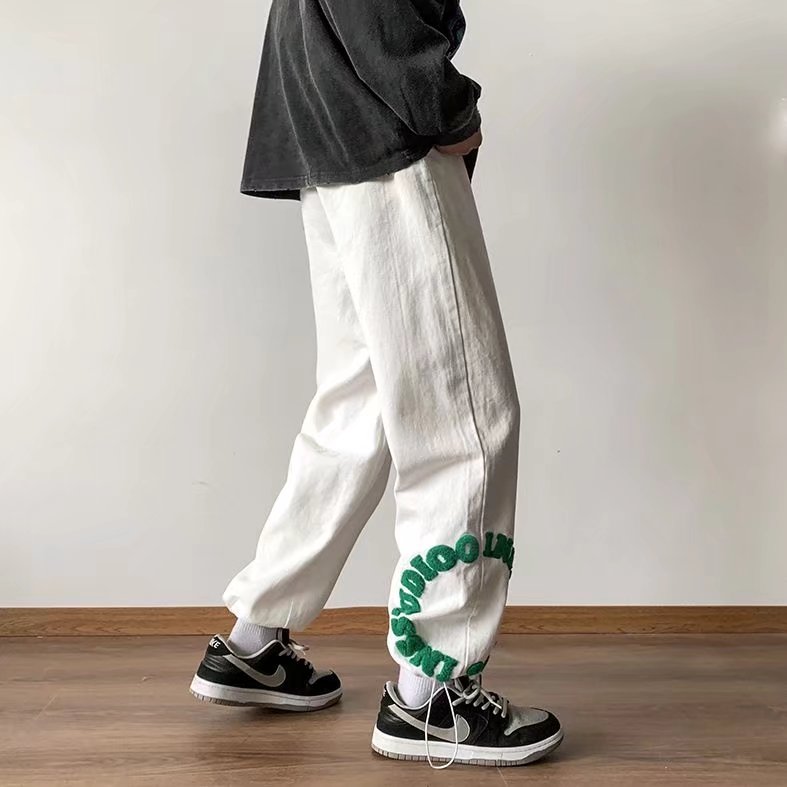 男春夏新款毛巾绣休闲裤A666P33,男装休闲裤,星座1116-2