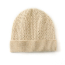 山羊绒帽子女秋冬麻花镂空针织毛线保暖护耳休闲百搭潮月子包头帽，帽子，轩妮羊绒